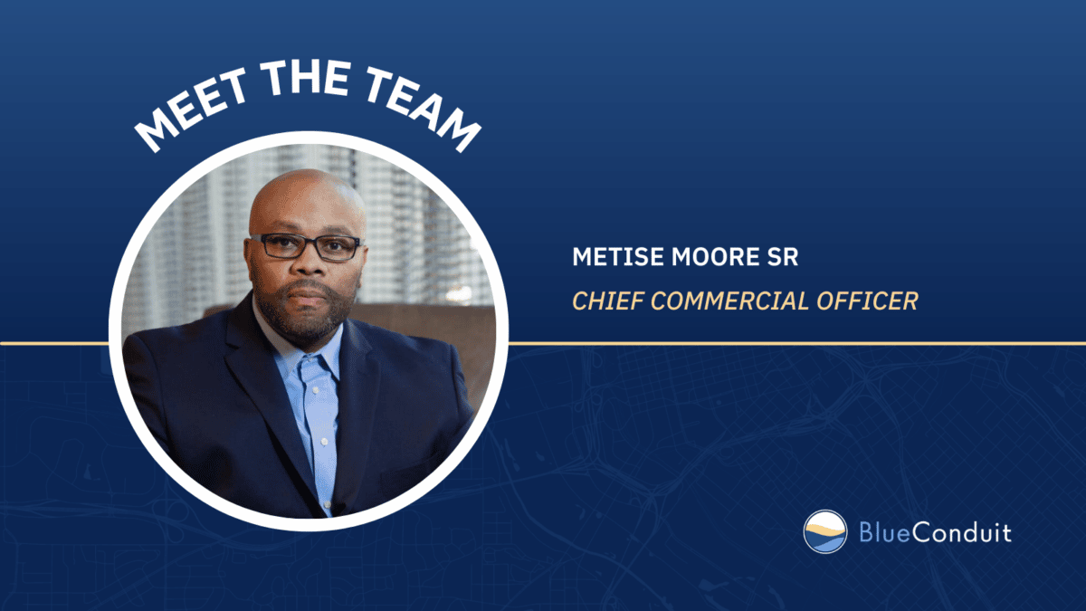 Portrait of Metise Moore: BlueConduit's Chief Commercial Officer