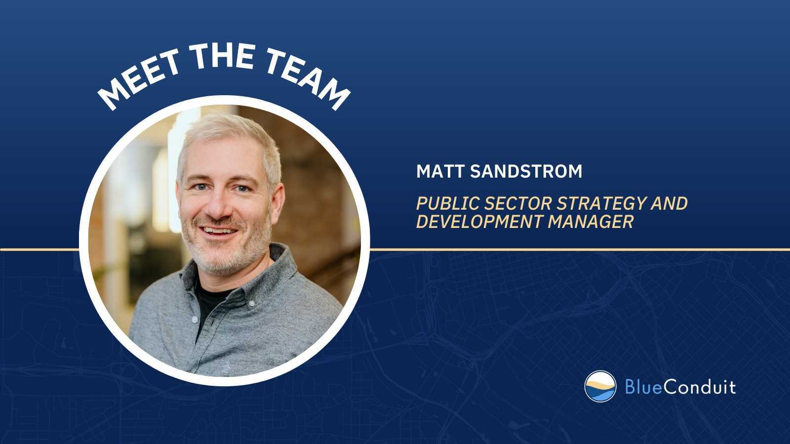 Matt Sandstrom at BlueConduit