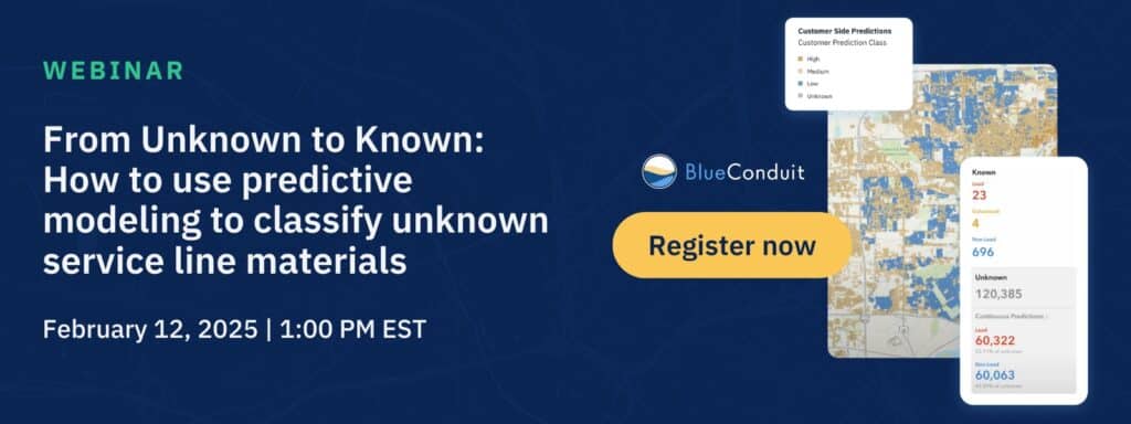How to use predictive modeling to classify unknown service line materials webinar