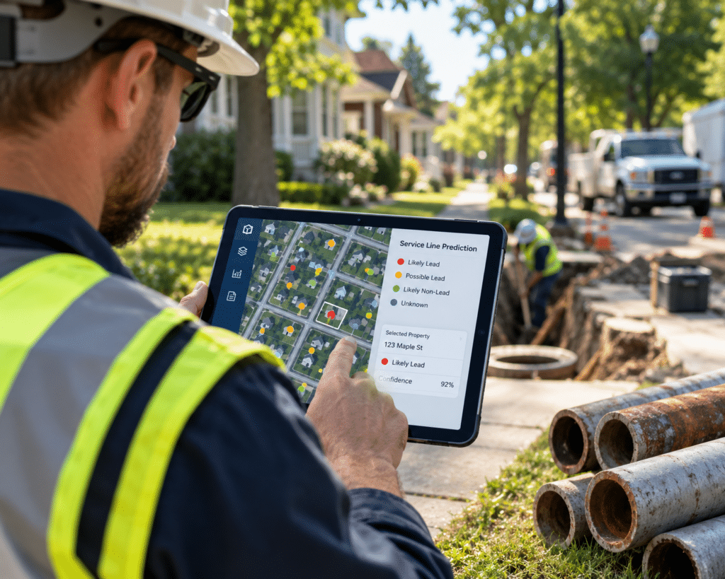 Predictive modeling for lead service line identification and replacement
